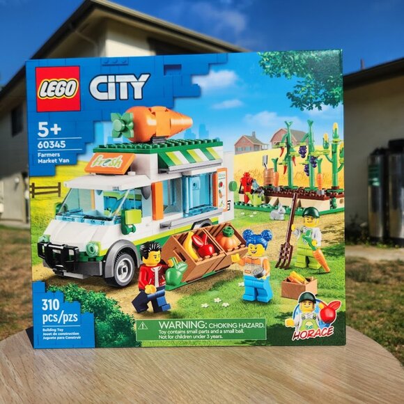 LEGO City Farmers Market Van 60345 Building Set Food Truck Farm Van Vegetables R - Picture 1 of 15